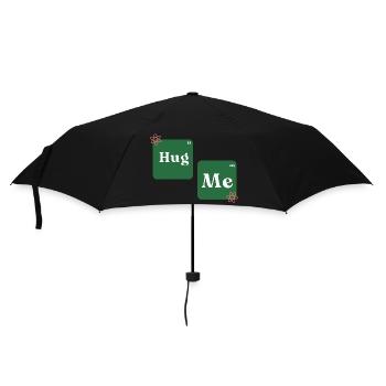 hug me - Regenschirm (klein) - Schwarz - Vorne