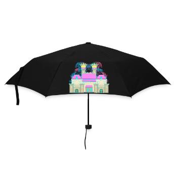 Château Château Couronne Forteresse Chevalier Roi - Parapluie standard - noir - Devant