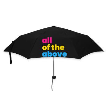 Pansexueller Stolz Alle oben genannten LGBTQ-Pan-Flaggen - Regenschirm (klein) - Schwarz - Vorne