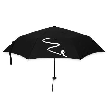 Skiing Ski Motif for Skier Skier - Umbrella (small) - black - Front