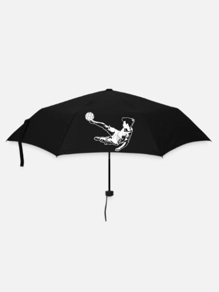 Fußballer Junge - Regenschirm (klein) - Schwarz