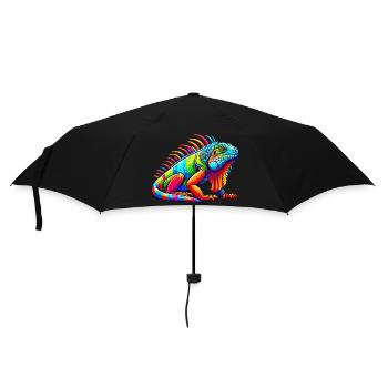 Leguan - Regenschirm (klein) - Schwarz - Vorne