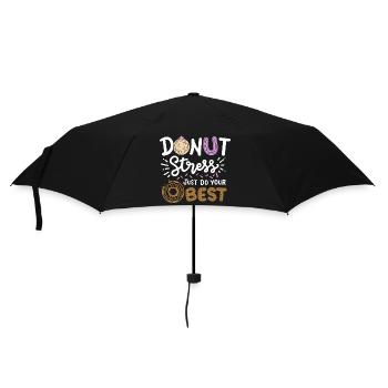 Donut-Testtag - Regenschirm (klein) - Schwarz - Vorne