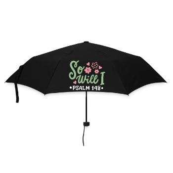 Christlich Glaube Bibelvers - Regenschirm (klein) - Schwarz - Vorne