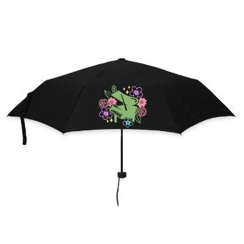 Klavierspieler Pianist - Regenschirm (klein) - Schwarz - Vorne