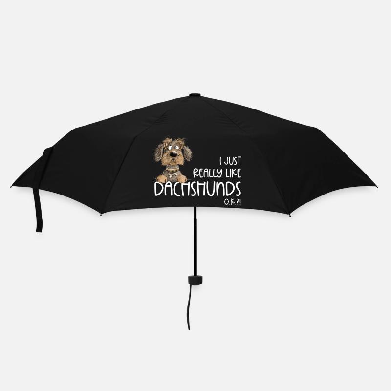 Lustiger Rauhaardackel Hund Dackel Spruch Hunde - Regenschirm (klein) - Schwarz