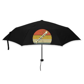 Retro Recorder Player Musical Instrument Musician - Umbrella (small) - black - Front