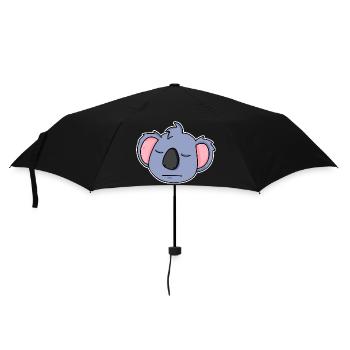 Koala tête d’animal fatigué - Parapluie standard - noir - Devant