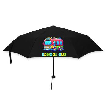 bus schule - Regenschirm (klein) - Schwarz - Vorne