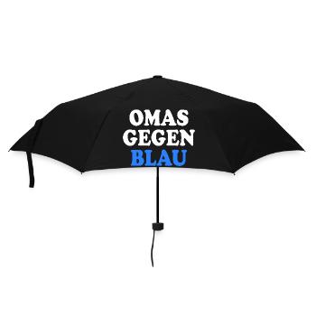 Omas gegen blau - Regenschirm (klein) - Schwarz - Vorne