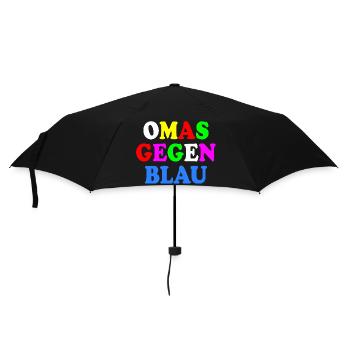 Omas gegen blau - Regenschirm (klein) - Schwarz - Vorne