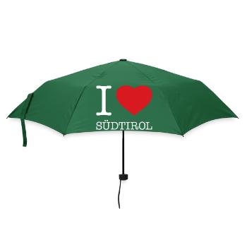 I LOVE SÜDTIROL - Regenschirm (klein) - Flaschengrün - Vorne
