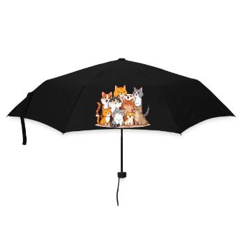 Troupeau de chats - Parapluie standard - noir - Devant