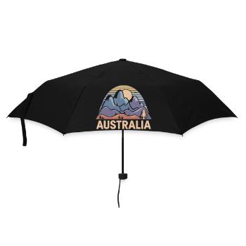 Australien Australien Abstrakte Berge Geschenk - Regenschirm (klein) - Schwarz - Vorne