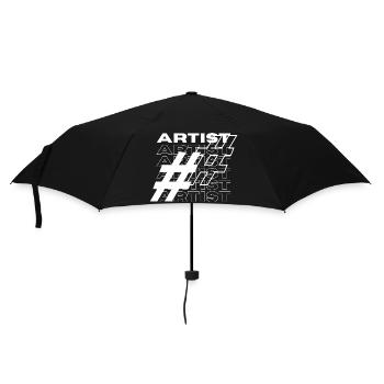 Artist Hashtag Typography - Umbrella (small) - black - Front