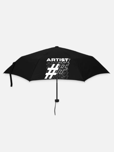 Artiste Hashtag Typographie - Parapluie standard - noir