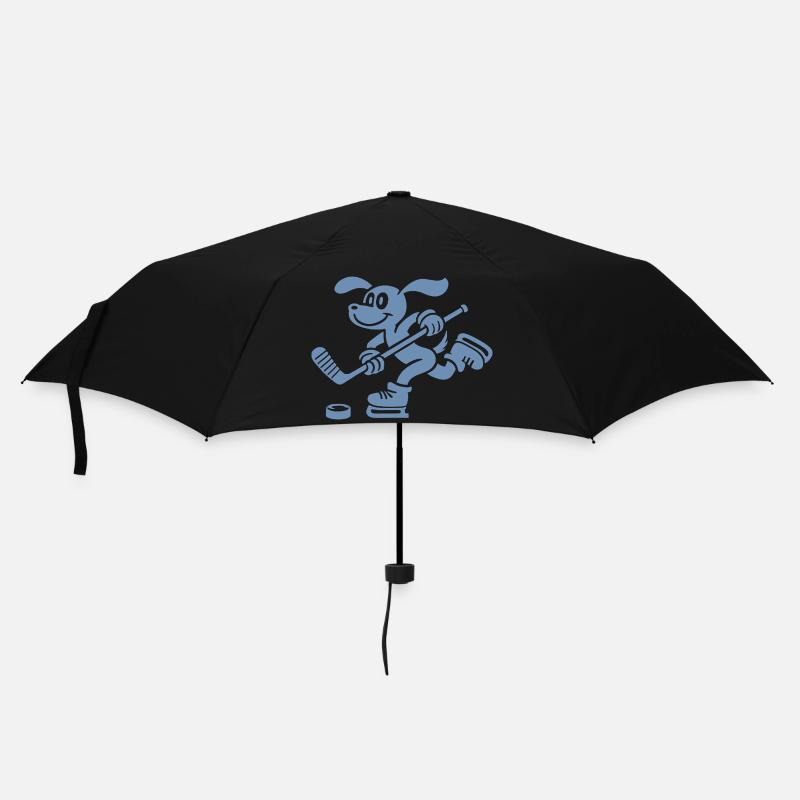 Dackel Eishockey Silhouette Minimalistisch - Regenschirm (klein) - Schwarz