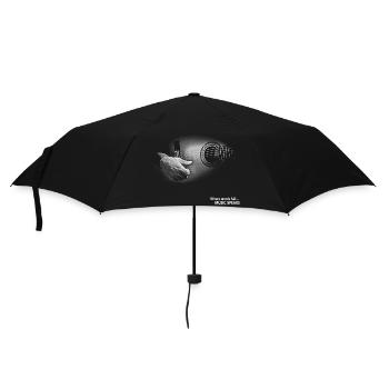 Guitare Vintage noir et blanc - Parapluie standard - noir - Devant