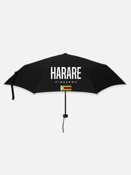 Harare Simbabwe - Regenschirm (klein) - Schwarz