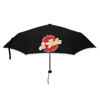 Meine Heimat St. Gallen Geschenk - Regenschirm (klein) - Schwarz - Vorne