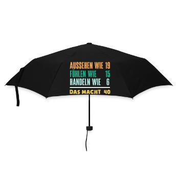 Funny 40th Birthday Gift Birthday Shirt - Umbrella (small) - black - Front