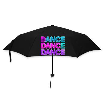 DANCE DANCE DANCE – Neon 80s mit Boxen - Regenschirm (klein) - Schwarz - Vorne