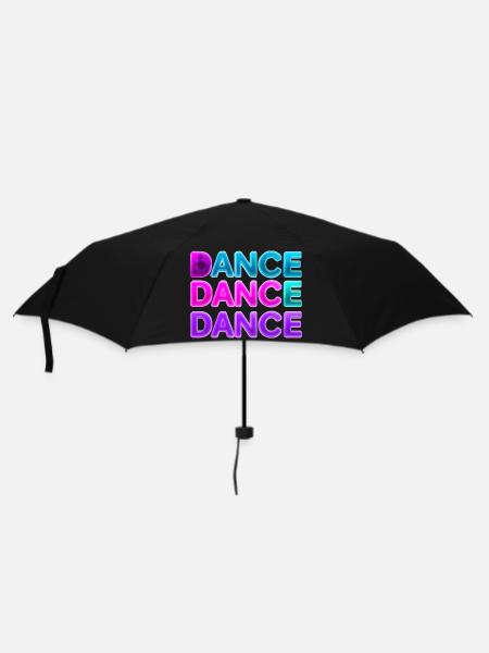 DANCE DANCE DANCE – Neon 80s with speakers - Umbrella (small) - black