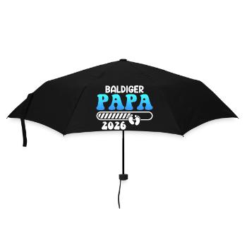 BALD PAPA 2026 Vaterschaft Lustiges - Regenschirm (klein) - Schwarz - Vorne