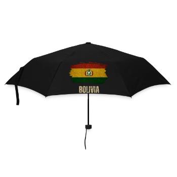 Bolivia Grunge Flag, Vintage Bolivia - Umbrella (small) - black - Front
