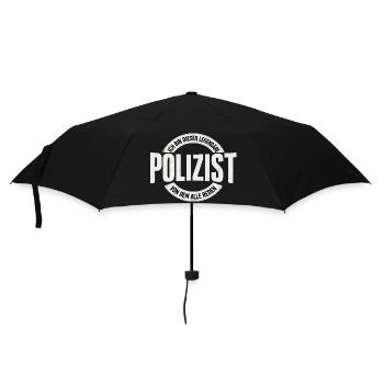 Legendärer Polizist - Regenschirm (klein) - Schwarz - Vorne