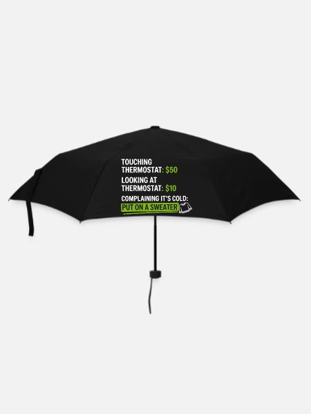 Humour thermostat : Mettez un pull - Parapluie standard - noir