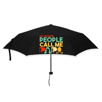 Meine Lieblingsleute nennen mich Papa Schachspieler-Geschenk - Regenschirm (klein) - Schwarz - Vorne