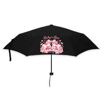 Valentinstag Würfel 67 Six Seven Meme Lustig - Regenschirm (klein) - Schwarz - Vorne