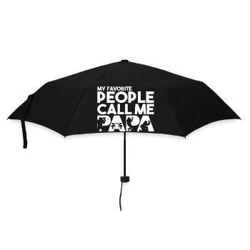 Favorite People Call Me Papa Paintball Dad - Umbrella (small) - black - Front