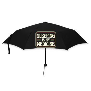 Sleeping is my medicine - Regenschirm (klein) - Schwarz - Vorne