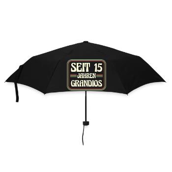 15 Years Old Birthday 15th Birthday - Umbrella (small) - black - Front