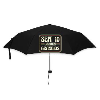 10 Jahre alt Geburtstag 10. Geburtstag - Regenschirm (klein) - Schwarz - Vorne