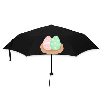 Pastel Easter Egg Duo in Nest - Umbrella (small) - black - Front