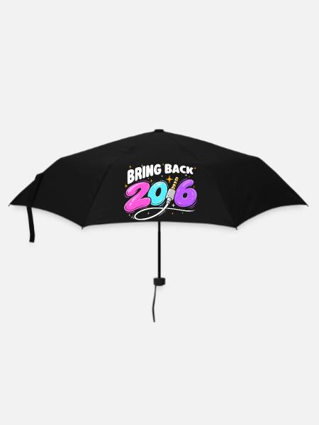 Bring 2016 Nostalgie Y2K-Vibes zurück - Regenschirm (klein) - Schwarz