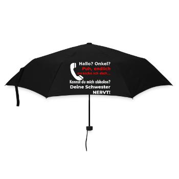 Hello uncle - pick up? Your sister is funny annoying - Umbrella (small) - black - Front