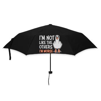 Middle Finger Seagull In Not Like The Others I'm Worse - Umbrella (small) - black - Front