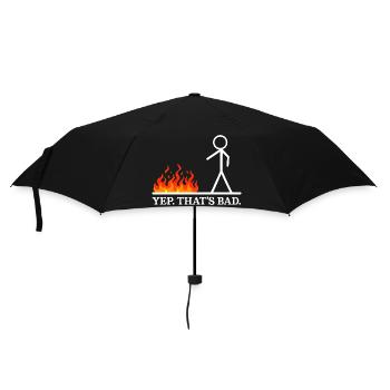 Yep That's Bad Stick Figure Humor Jokes Sarcastic - Regenschirm (klein) - Schwarz - Vorne