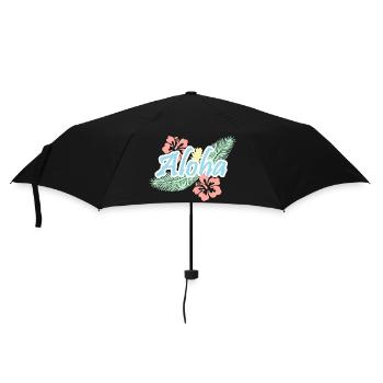 Aloha-tropische Sommerblumen - Regenschirm (klein) - Schwarz - Vorne