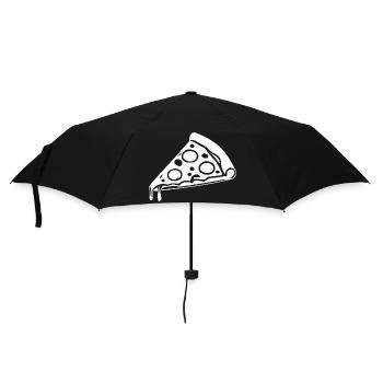 Pizza Slice Gift Pizzeria - Umbrella (small) - black - Front