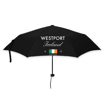 Westport Ireland Coordinates Travel Souvenir - Umbrella (small) - black - Front