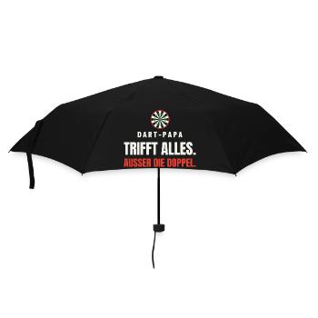 Dart Papa Geschenk: Trifft alles außer Doppel - Regenschirm (klein) - Schwarz - Vorne