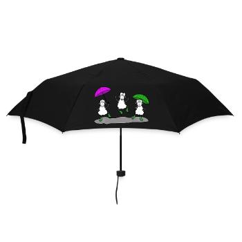 Dancing sheep with umbrella - Umbrella (small) - black - Front