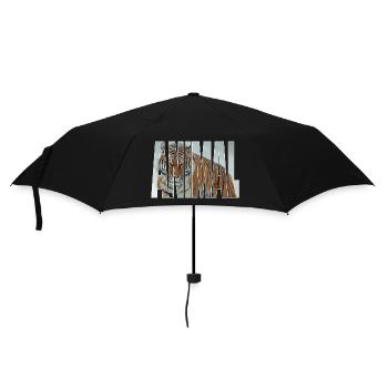 Tiger - Regenschirm (klein) - Schwarz - Vorne