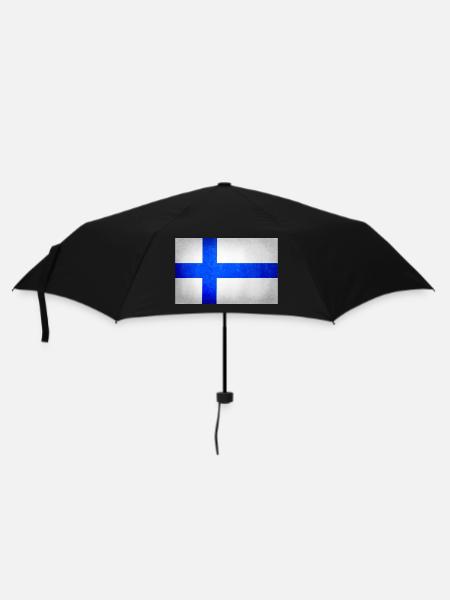Flag of Finland, Finland flag - Umbrella (small) - black