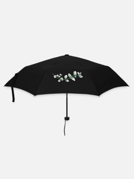 Eukalyptus - Regenschirm (klein) - Schwarz